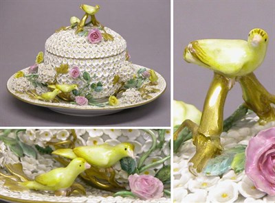 Lot 2332 - Meissen Schneeballen Porcelain Covered Bowl...