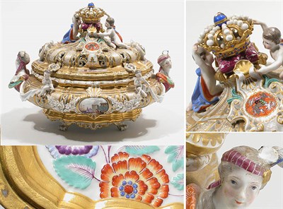 Lot 2336 - Meissen Reticulated Porcelain Covered Tureen...