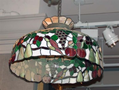 Lot 2551 - American Leaded Glass Hanging Chandelier Of...