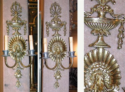 Lot 267 - Pair of Empire Style Gilt-Metal Sconces
