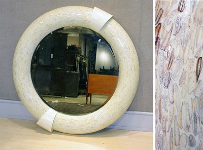 Lot 180 - Bone Veener Circular Mirror Designed by Karl...