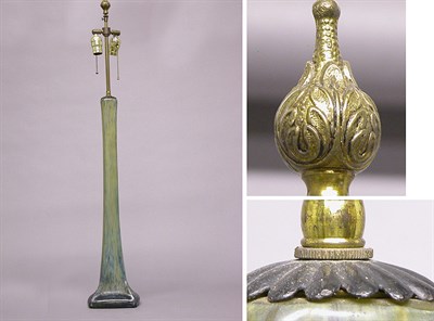 Lot 2486 - Daum Art Glass and Enamel Vase Mounted and...
