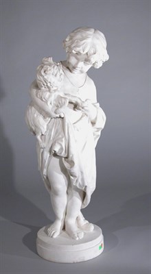Lot 2243 - Italian White Marble Figural Group The...