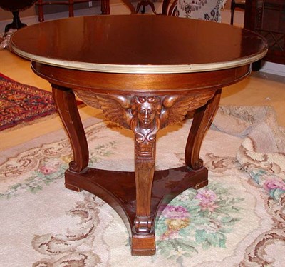 Lot 299 - Brass Bound Mahogany Circular Table