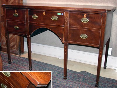 Lot 4401 - George III Inlaid Mahogany Sideboard Late...