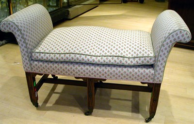 Lot 1378 - Pair of George III Style Mahogany Upholstered...