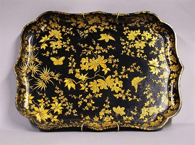 Lot 450 - Gilt Decorated Lacquered Tray