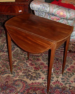 Lot 239 - Georgian Style Inlaid Mahogany Pembroke Table...