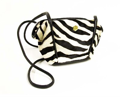 Lot 262A - Revillon Zebra Stripe Fur Handbag French...