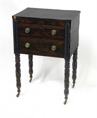 Lot 2210 - Late Federal Mahogany Work Table New York,...