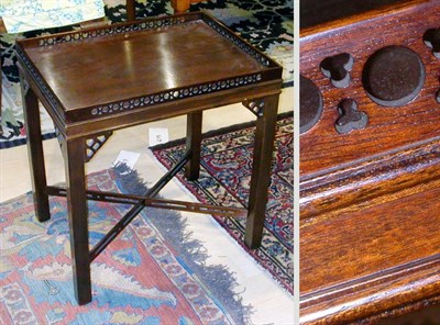 Lot 374 - Georgian Style Mahogany Silver Table