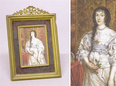 Lot 2679 - Framed Portrait Miniature Depicting a young...