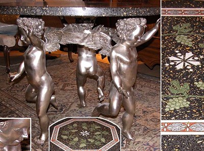 Lot 577 - Inlaid Marble Top Low Table