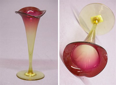 Lot 2521 - Amberina Glass Lily Vase New England Glass Co....