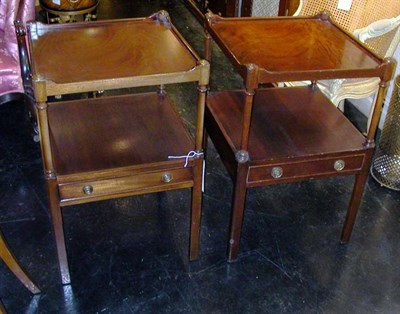Lot 120 - Pair of Georgian Style Mahogany Two-Tier Side...