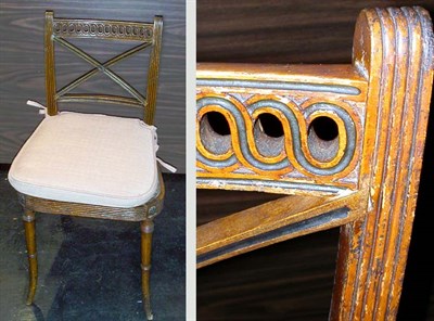 Lot 124 - Set of Three Regency Style Mahogany Side Chairs