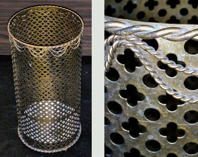 Lot 129 - Pierced Brass Umbrella Stand
