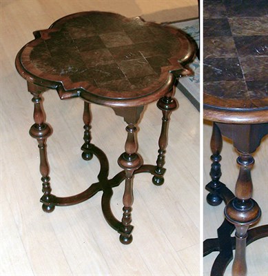 Lot 229 - Continental Baroque Style Walnut and Parquetry...