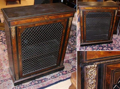 Lot 240 - Pair of Victorian Burl-Wood Inlaid Ebonized...