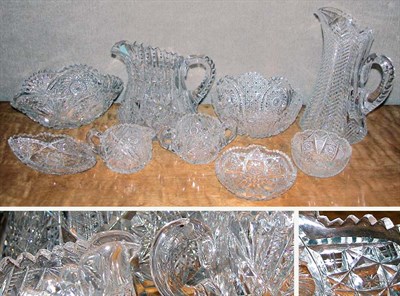 Lot 351 - Miscelleaneous Group of Nine Cut Glass Table...
