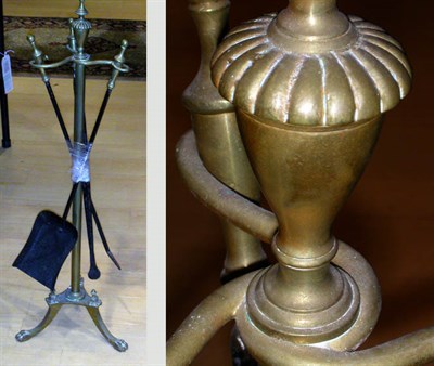 Lot 292 - Set of Brass Fire Tools