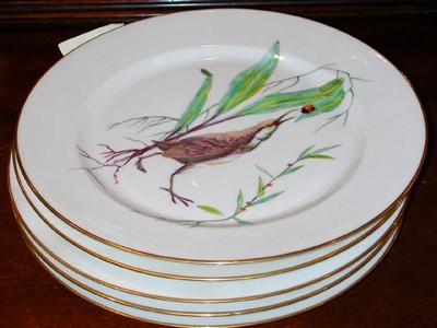 Lot 307 - Set of Ten Porcelain Dinner Plates Decorated...
