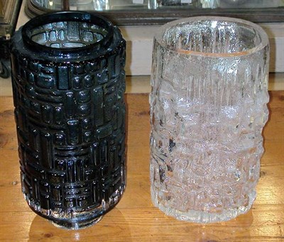 Lot 344 - Pair of Molded Glass Vases