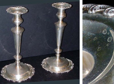 Lot 400 - Pair of Rococo Style Sterling Silver...