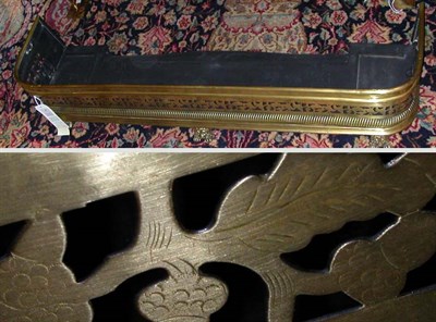 Lot 297 - Georgian Style Brass Fire Fender