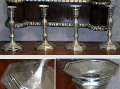 Lot 418 - Set of Four Georgian Style Sterling Silver...