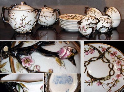 Lot 321 - Zsolnay Glazed Pottery Tea Service...