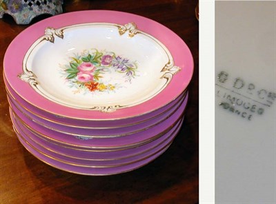 Lot 448 - Set of Eight Limoges Porcelain Soup Plates