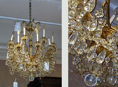 Lot 453 - Louis XV Style Gilt-Metal and Glass...