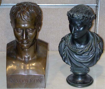 Lot 518 - Two Patinated-Bronze Busts