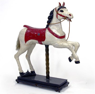 Lot 2219 - Carved and Painted Carousel Horse Prancer,...