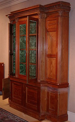 Lot 525 - Georgian Carved Pine Breakfront