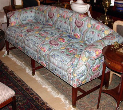 Lot 359 - Georgian Style Upholstered Mahogany Sofa...