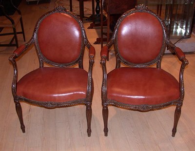 Lot 513 - Pair of Georgian Style Armchairs