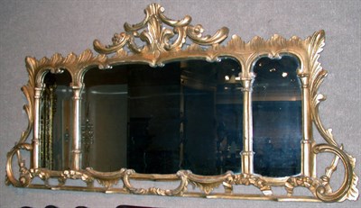 Lot 424 - Rococo Style Gilt-Wood Overmantel Mirror