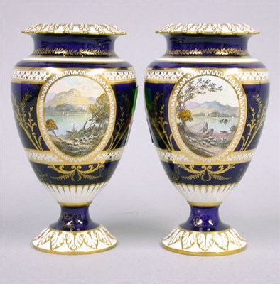 Lot 438 - Pair of Royal Crown Derby Porcelain Vases