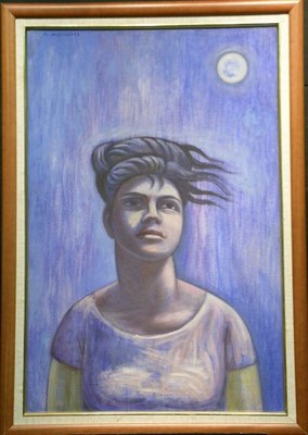 Lot 3 - Raul Anguiano Mexican, b.1915 LUNA Signed and...