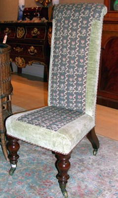 Lot 333 - Needlework and Green Velvet Upholstered...
