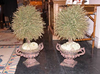Lot 3002 - Pair of Neoclassical Style Composition Urns...
