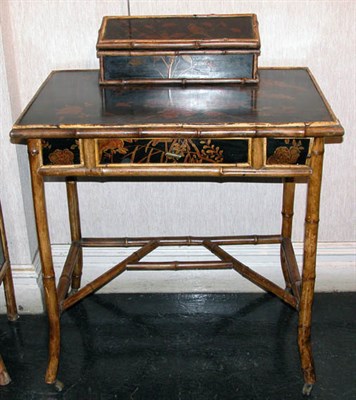 Lot 3114 - Victorian Gilt Decorated Black Lacquered and...