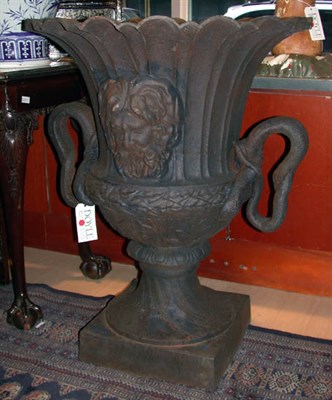Lot 557 - Pair of Monumental Metal Garden Urns