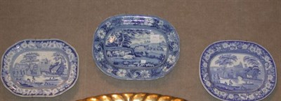 Lot 3246 - Group of Three Staffordshire Blue and White...