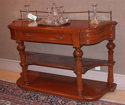 Lot 420 - Victorian Carved Fruitwood Server With brass...