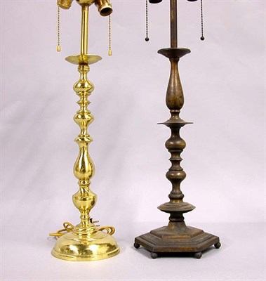 Lot 271 - Two Baluster-Form Two-Light Lamps