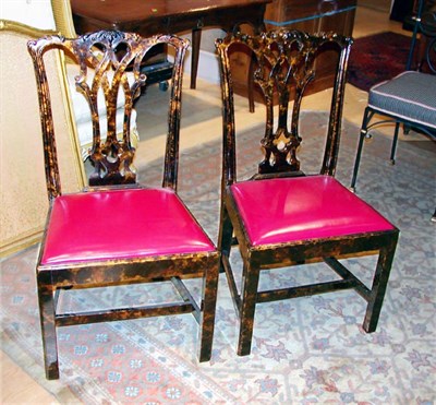 Lot 226 - Pair of Georgian Style Faux Tortoise Painted...
