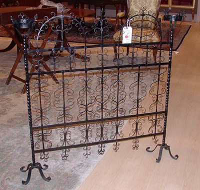 Lot 231 - Moorish Style Scrolled Iron Fire Screen Height...